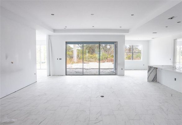 Empty room, Interior, Marble, Recessed Lighting