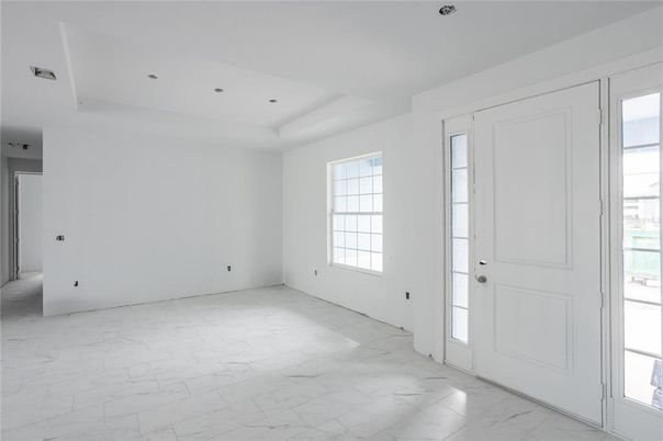Empty room, Interior, Marble, Recessed Lighting