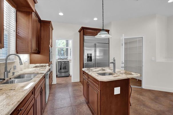 Interior, Kitchen, Pendant Lights, Recessed Lighting, Stainless Steel Appliances, Washer