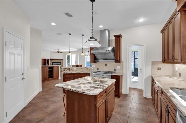 Interior, Kitchen, Pendant Lights, Recessed Lighting, Stainless Steel Appliances