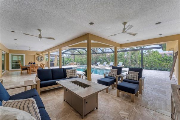 Dining room, Interior, Living room, Pool, Sun Room