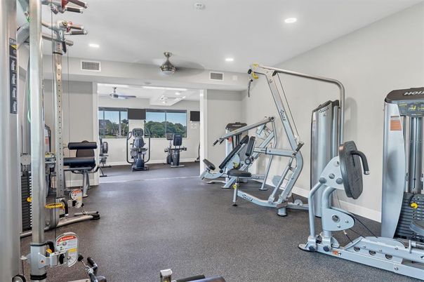 Fitness Equipment, Gym, Interior, Recessed Lighting