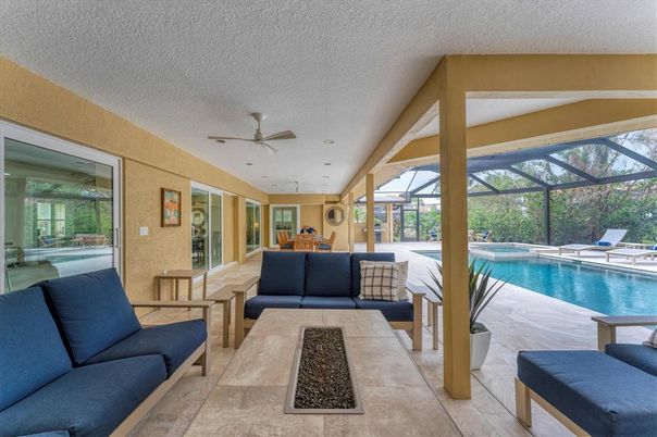 Glass Ceilings, Interior, Living room, Pool, Recessed Lighting, Sun Room