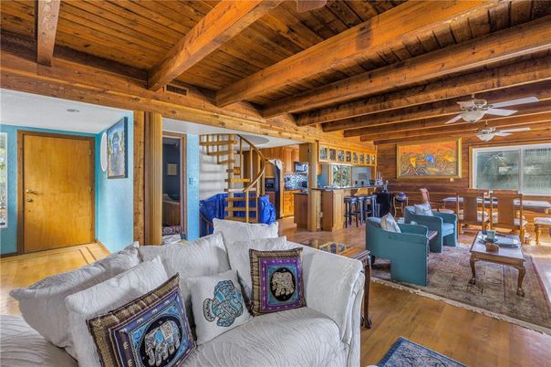 Dining room, Interior, Living room, Wooden Beams, Wooden Ceilings, Wood Texture Flooring