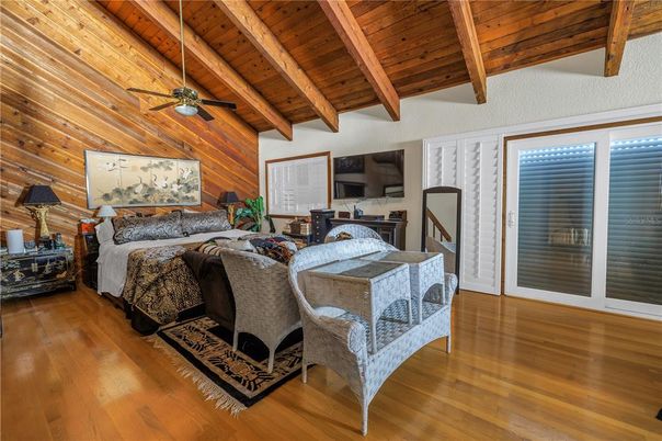 Bedroom, Interior, Wooden Beams, Wooden Ceilings, Wood Texture Flooring, Wooden Walls