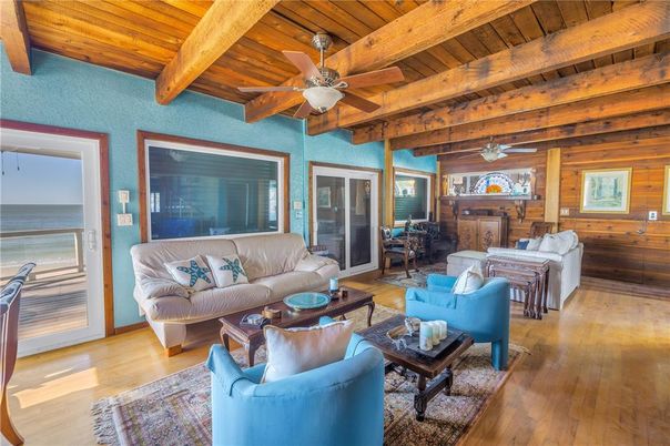 Interior, Living room, Water, Wooden Beams, Wooden Ceilings, Wood Texture Flooring, Wooden Walls