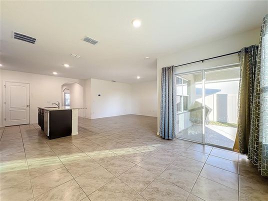 Empty room, Interior, Kitchen, Recessed Lighting