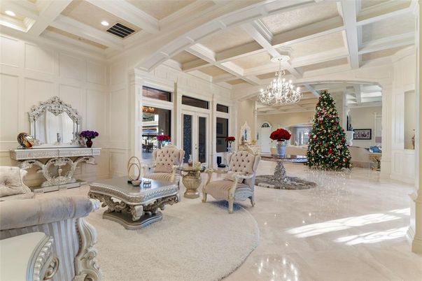 Chandelier, Interior, Living room, Recessed Lighting