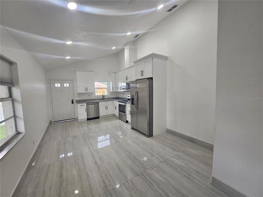 Interior, Kitchen, Recessed Lighting, Stainless Steel Appliances