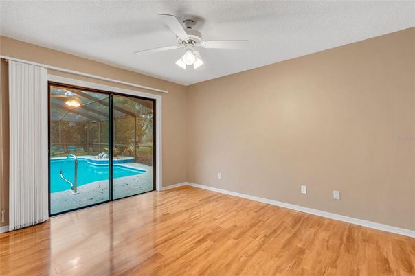 Empty room, Interior, Pool, Wood Texture Flooring