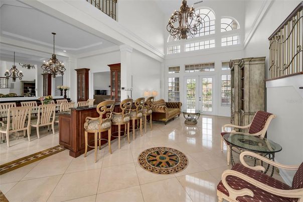 Chandelier, Dining room, Interior, Living room, Recessed Lighting