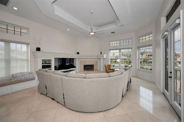 Fireplace, Interior, Living room, Recessed Lighting