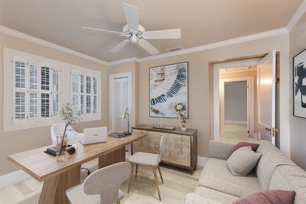 Home Office, Interior, Wood Texture Flooring