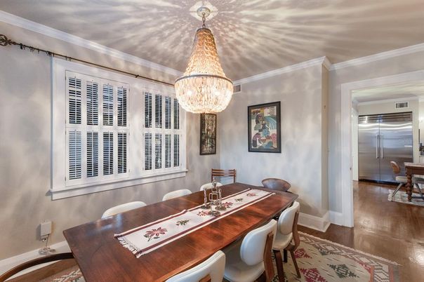 Chandelier, Dining room, Interior, Wood Texture Flooring