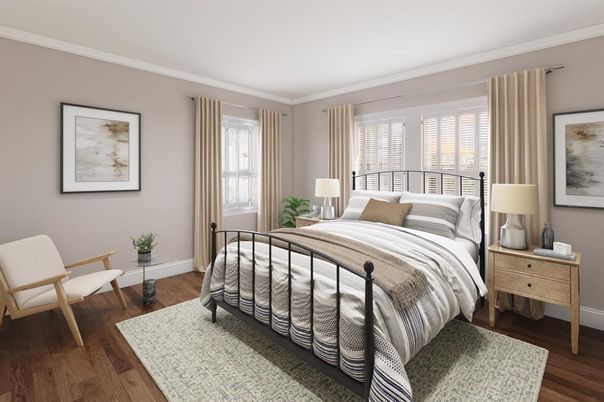 Bedroom, Interior, Wood Texture Flooring