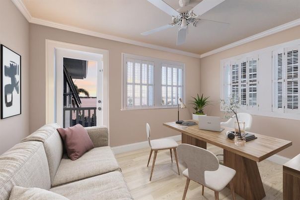 Home Office, Interior, Wood Texture Flooring