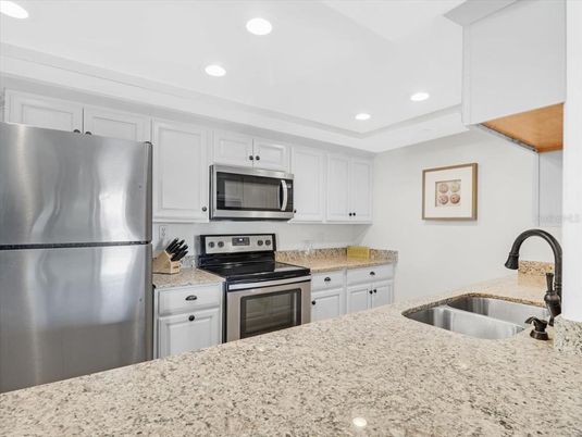 Interior, Kitchen, Recessed Lighting, Stainless Steel Appliances