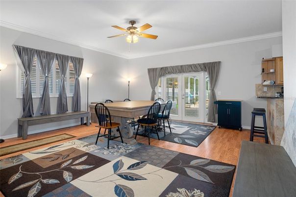 Dining room, Interior, Wood Texture Flooring