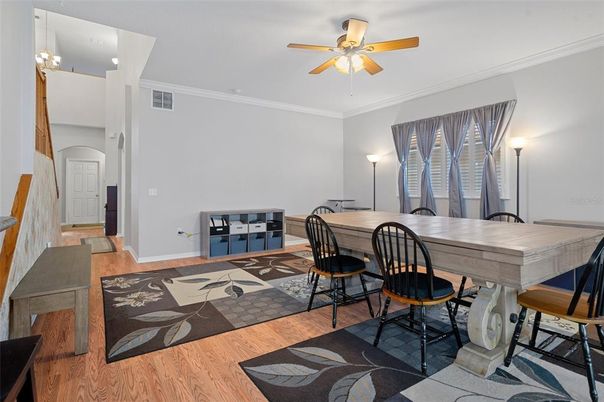 Dining room, Interior, Wood Texture Flooring