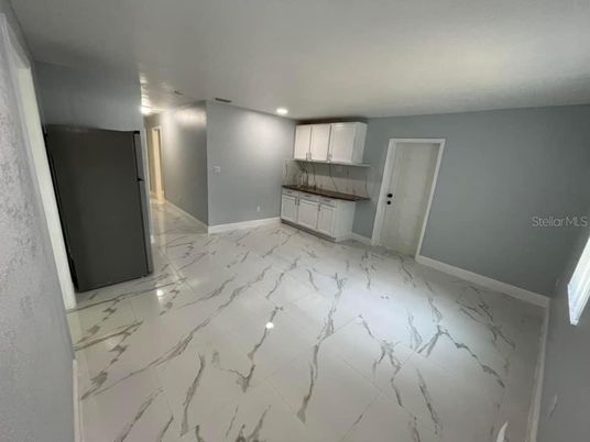 Empty room, Interior, Kitchen, Marble, Recessed Lighting