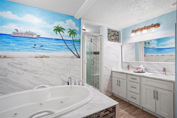 Bathroom, Glass Shower, Interior, Marble Walls, Water