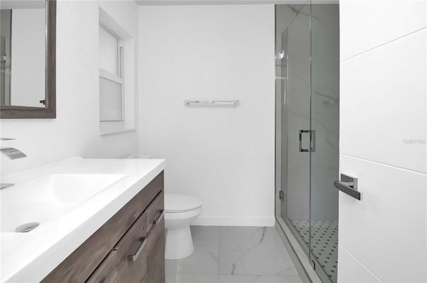 Bathroom, Glass Shower, Interior, Marble