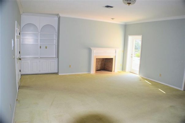 Empty room, Fireplace, Interior