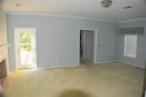 Empty room, Fireplace, Interior