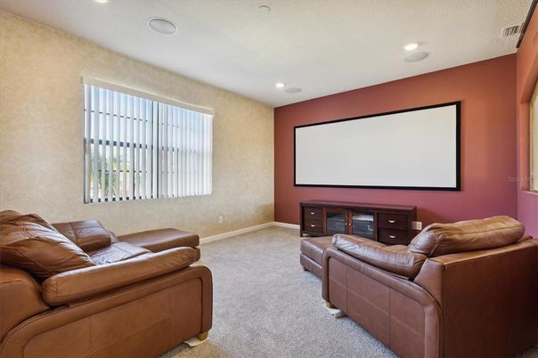 Interior, Projection Screen, Recessed Lighting, Theatre Room