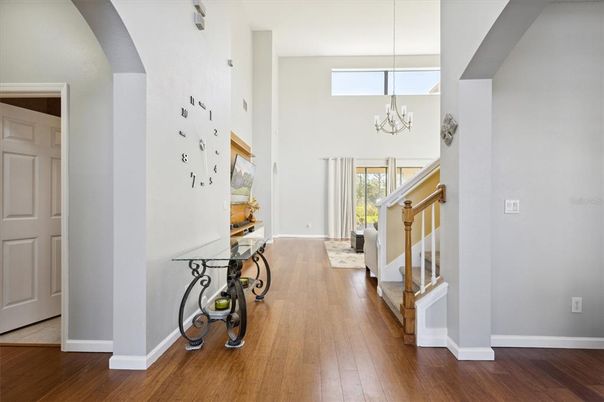 Chandelier, Interior, Wood Texture Flooring