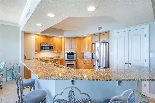 Interior, Kitchen, Recessed Lighting, Stainless Steel Appliances