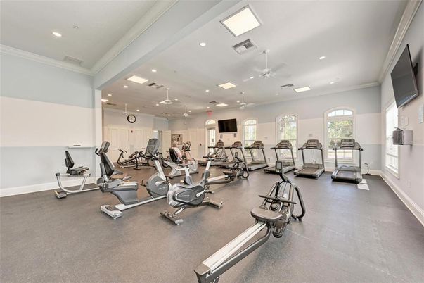 Fitness Equipment, Gym, Interior, Recessed Lighting