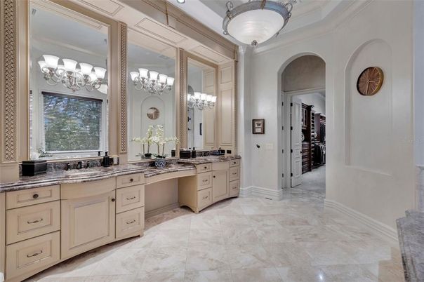 Bathroom, Chandelier, Dual Sink Vanities, Interior