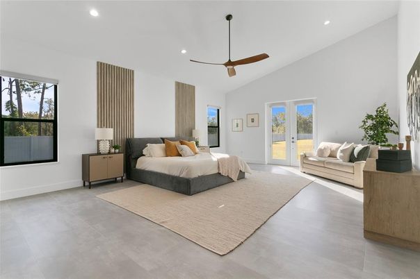 Bedroom, Interior, Recessed Lighting