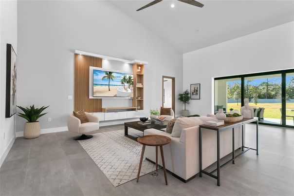 Interior, Living room, Recessed Lighting