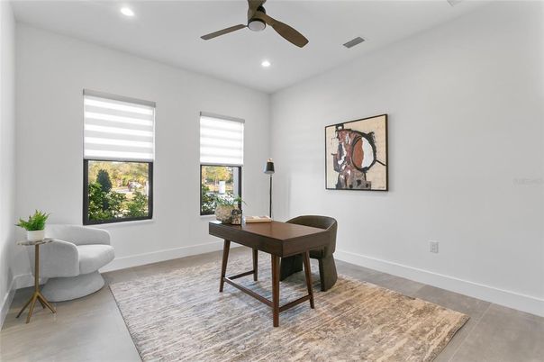 Home Office, Interior, Recessed Lighting
