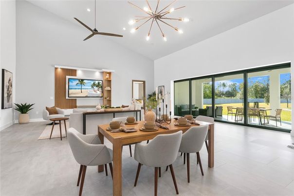 Dining room, Interior, Living room, Pendant Lights, Recessed Lighting