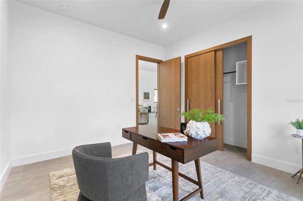 Home Office, Interior, Recessed Lighting