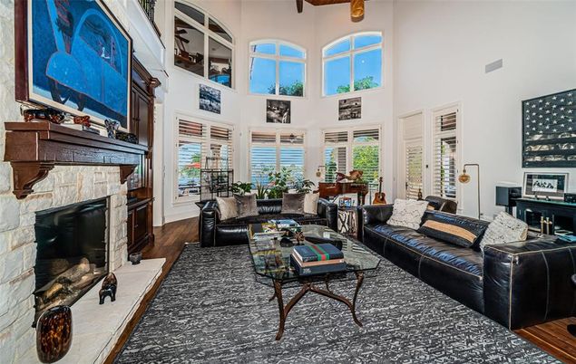 Fireplace, Interior, Living room, Piano, Wooden Beams, Wood Texture Flooring