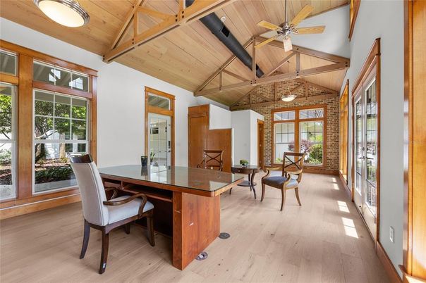 Home Office, Interior, Wooden Beams, Wooden Ceilings, Wood Texture Flooring
