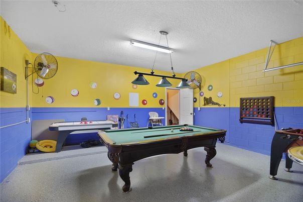 Billiard Table, Game Room, Interior, Pendant Lights