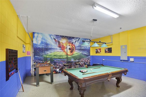 Billiard Table, Game Room, Interior, Pendant Lights