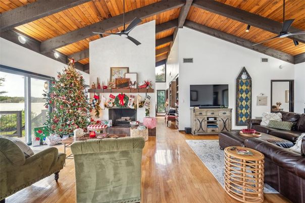 Fireplace, Interior, Living room, Wooden Beams, Wooden Ceilings, Wood Texture Flooring
