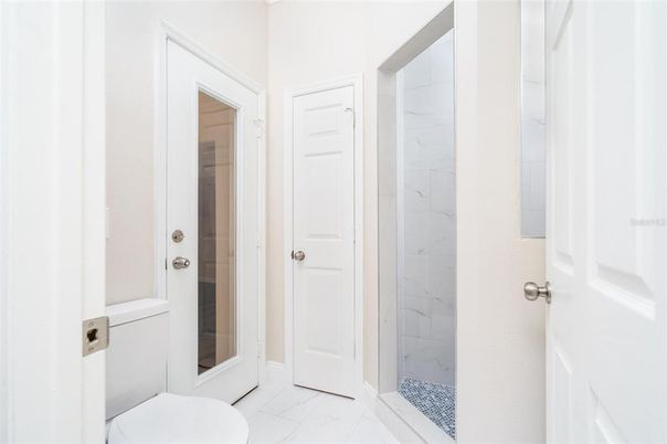 Bathroom, Glass Shower, Interior, Marble, Marble Walls