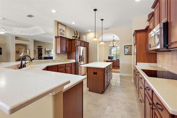 Interior, Kitchen, Pendant Lights, Recessed Lighting, Stainless Steel Appliances
