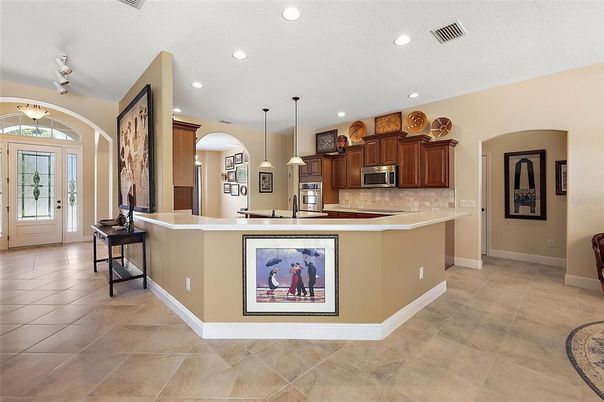 Interior, Kitchen, Pendant Lights, Recessed Lighting, Stainless Steel Appliances