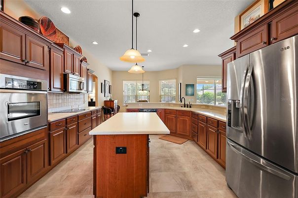 Interior, Kitchen, Pendant Lights, Recessed Lighting, Stainless Steel Appliances