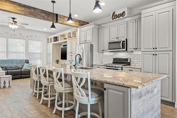 Interior, Kitchen, Pendant Lights, Recessed Lighting, Stainless Steel Appliances