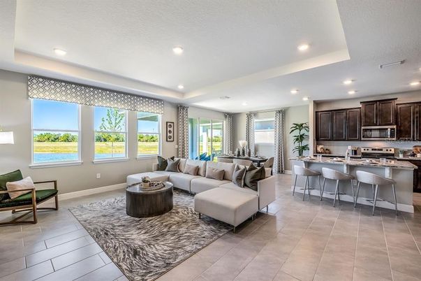 Dining room, Interior, Kitchen, Living room, Recessed Lighting, Stainless Steel Appliances