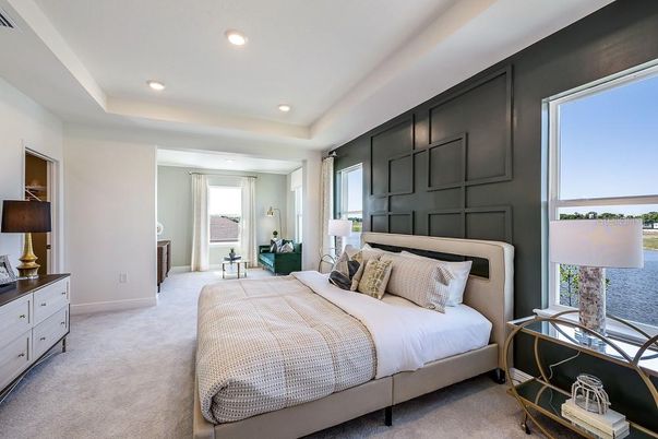 Bedroom, Interior, Recessed Lighting
